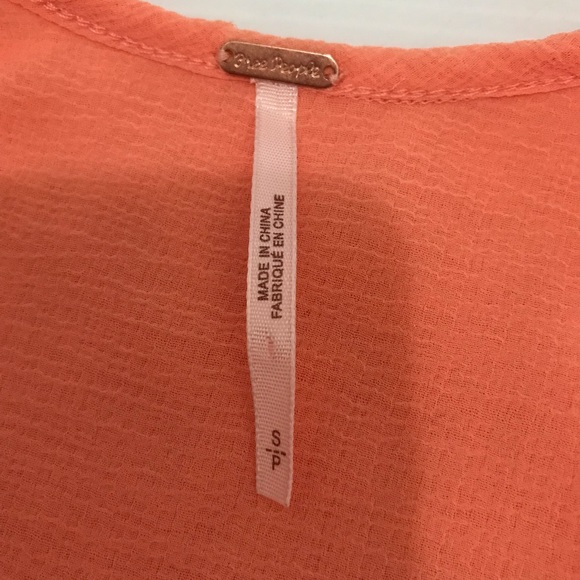 Free People peach velvet Natalie Sleeveless Midi Sundress Size S - Picture 7 of 7